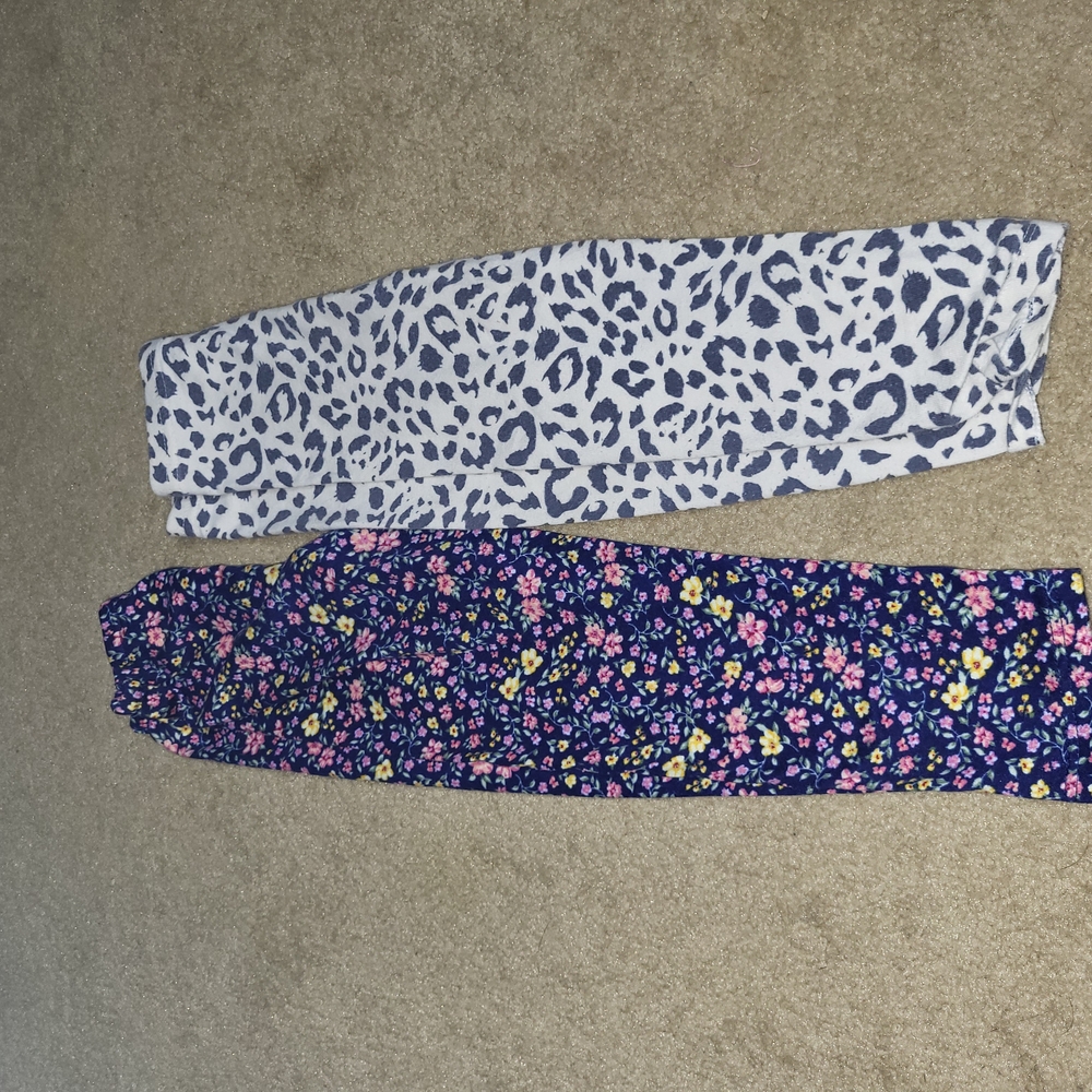 Floral and Leopard Print Leggings